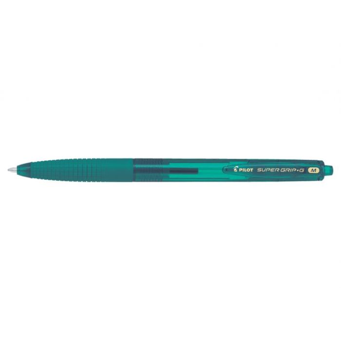 Pilot Boligrafo de Bola Retractil SuperGrip G - Punta Redonda 1.0mm - Trazo 0.4mm - Tinta de Aceite - Grip Ergonomico - Color Verde Bosque