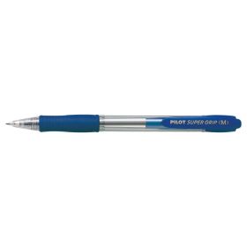 Pilot Boligrafo de Bola Retractil SuperGrip - Punta Redonda 1.0mm - Trazo 0.27mm - Tinta de Aceite - Grip Ergonomico - Color Azul