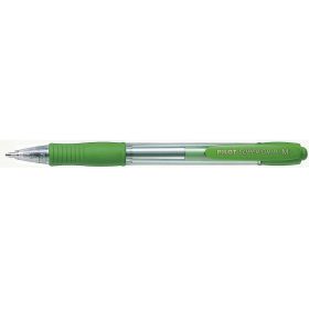 Pilot Boligrafo de Bola Retractil SuperGrip - Punta Redonda 1.0mm - Trazo 0.27mm - Tinta de Aceite - Grip Ergonomico - Color Verde Claro