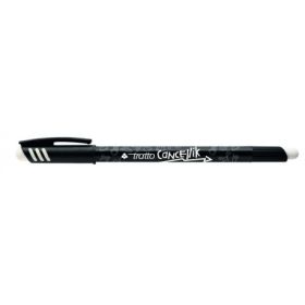 Giotto Tratto Cancellik Boligrafo de Bola - Tinta Borrable - Trazo 0.4mm - Doble Goma - Color Negro