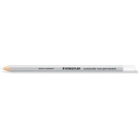 Staedtler Lumocolor 108 Lapiz de Color Hexagonal - Especial para Superfiices Lisas - Marcado Opaco - Color Blanco