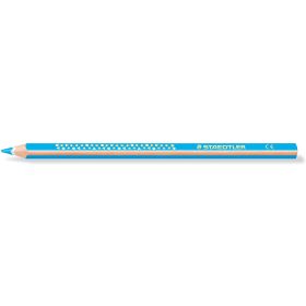 Staedtler Jumbo Noris 128 Lapiz Triangular de Color - Mina de 4mm - Resistencia a la Rotura - Diseño Ergonomico - Color Azul Claro