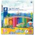 Staedtler Noris Aquarell Pack de 24 Lapices Hexagonales de Colores + Pincel - Madera de Bosques Sostenibles - Colores Surtidos