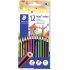 Staedtler Noris Colour 185 Pack de 12 Lapices Hexagonales de Colores - Fabricados en Wopex - Muy Resistentes - Madera de Fuentes Sostenibles - Colores Surtidos
