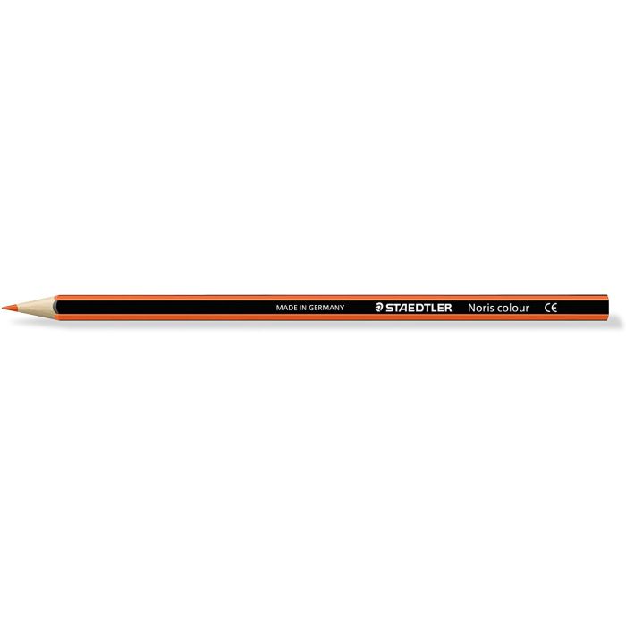 Staedtler Noris Colour 185 Lapiz Hexagonal de Color - Resistencia a la Rotura - Material Wopex - Color Naranja