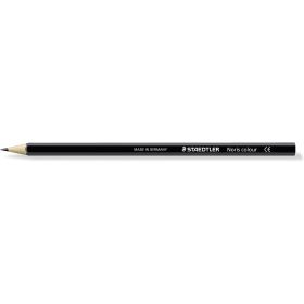 Staedtler Noris Colour 185 Lapiz Hexagonal de Color - Resistencia a la Rotura - Material Wopex - Color Negro
