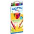 Giotto Elios Wood Free Pack de 12 Lapices Triangulares de Colores - Sin Madera - Mina 3.3 mm - Colores Surtidos