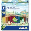 Staedtler Noris Colour 187 Pack de 24 Lapices Triangulares de Colores - Resistencia a la Rotura - Colores Surtidos