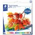 Staedtler Pasteles al Oleo 2420 Pack de 24 Ceras Blandas - Resistencia a la Rotura - Extremadamente Brillantes - Colores Surtidos