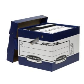 Fellowes Bankers Box Contenedor de Archivos con Asas Ergonomicas Ergo Box - Montaje Automatico Fastfold - Carton Reciclado Certificacion FSC