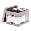 Fellowes Bankers Box Contenedor de Archivos - Montaje Automatico Fastfold - Carton Reciclado Certificacion FSC - Color Gris