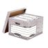 Fellowes Bankers Box Contenedor de Archivos Folio - Montaje Automatico Fastfold - Carton Reciclado Certificacion FSC - Color Gris
