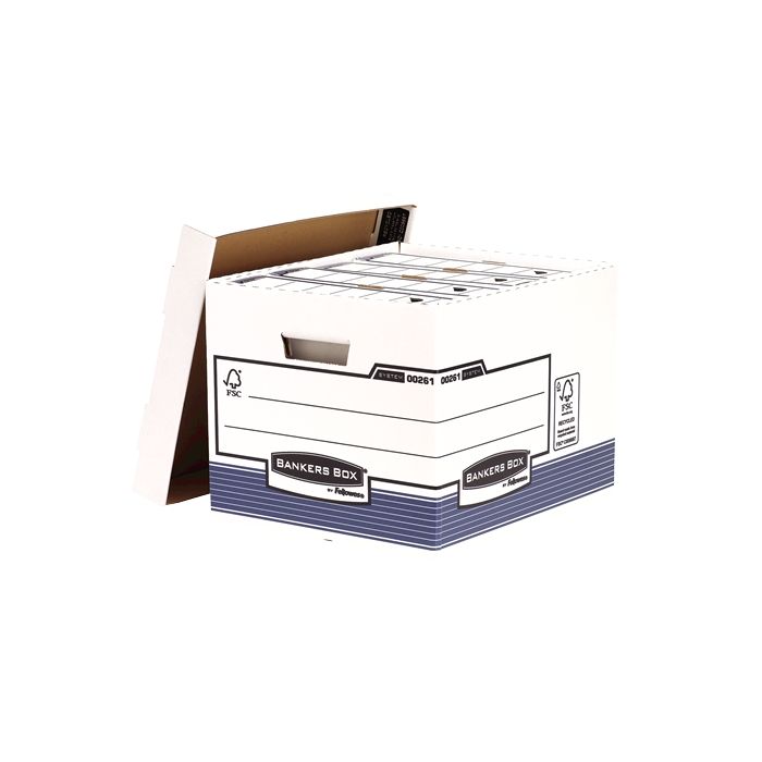 Fellowes Bankers Box Contenedor de Archivos - Montaje Automatico Fastfold - Carton Reciclado Certificacion FSC