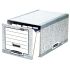 Fellowes Bankers Box Cajon Archivador - Montaje Manual - Carton Reciclado Certificacion FSC - Color Gris
