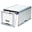 Fellowes Bankers Box Cajon Archivador - Montaje Manual - Carton Reciclado Certificacion FSC - Color Gris