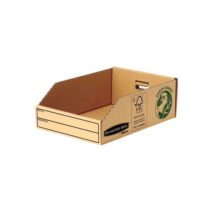 Fellowes Bankers Box Earth Bandeja de Carton 200mm - Montaje Manual - Carton Reciclado Certificacion FSC - Color Marron