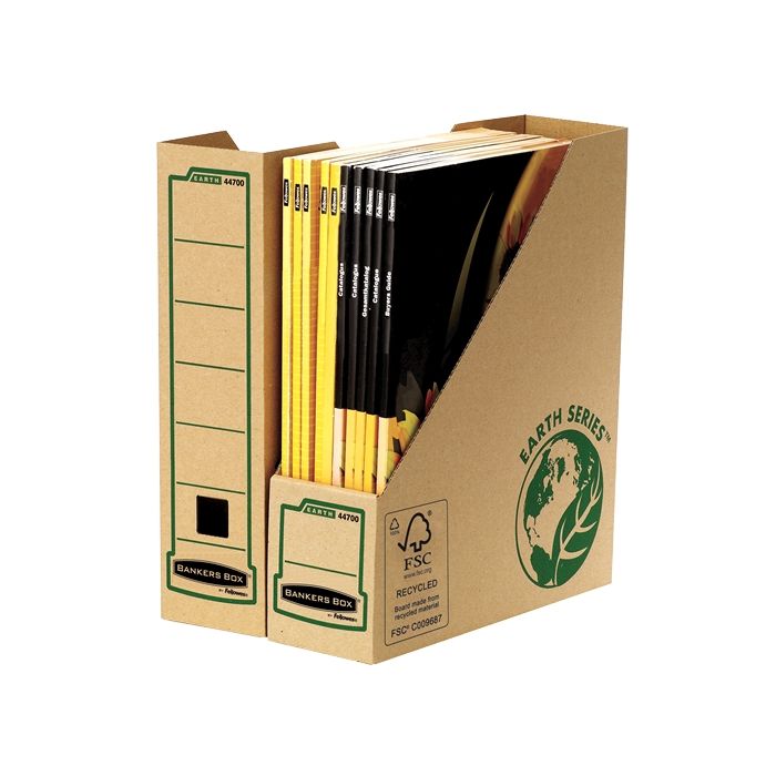 Fellowes Bankers Box Earth Revistero A4 - Carton Reciclado Certificacion FSC - Color Marron