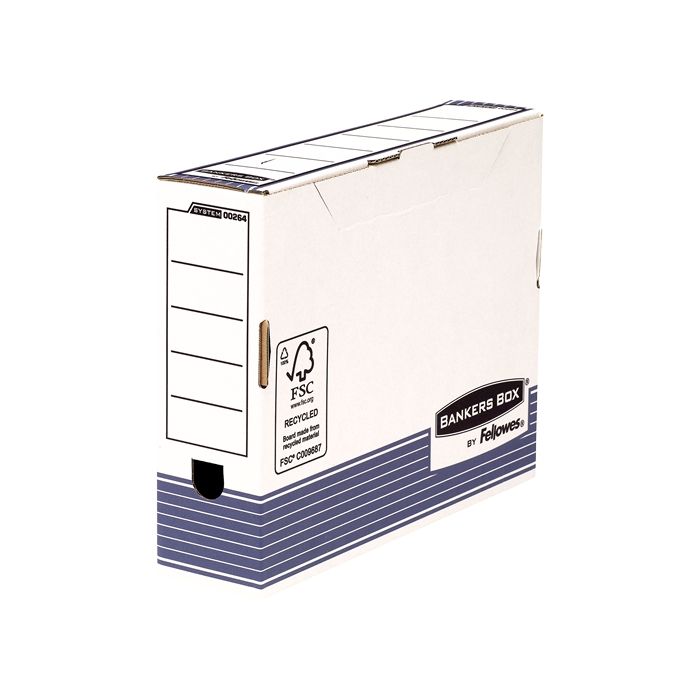 Fellowes Bankers Box Caja de Archivo Definitivo 80mm A4 - Montaje Automatico Fastfold - Carton Reciclado Certificacion FSC