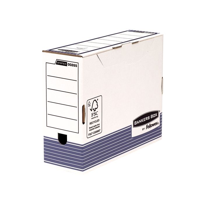 Fellowes Bankers Box Caja de Archivo Definitivo 100mm A4 - Montaje Automatico Fastfold - Carton Reciclado Certificacion FSC