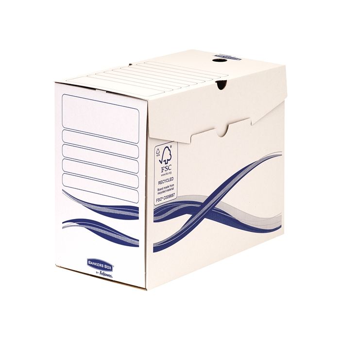 Fellowes Bankers Box Basic Pack de 25 Cajas de Archivo Definitivo A4+ 150mm - Montaje Manual - Carton Reciclado Certificacion FSC