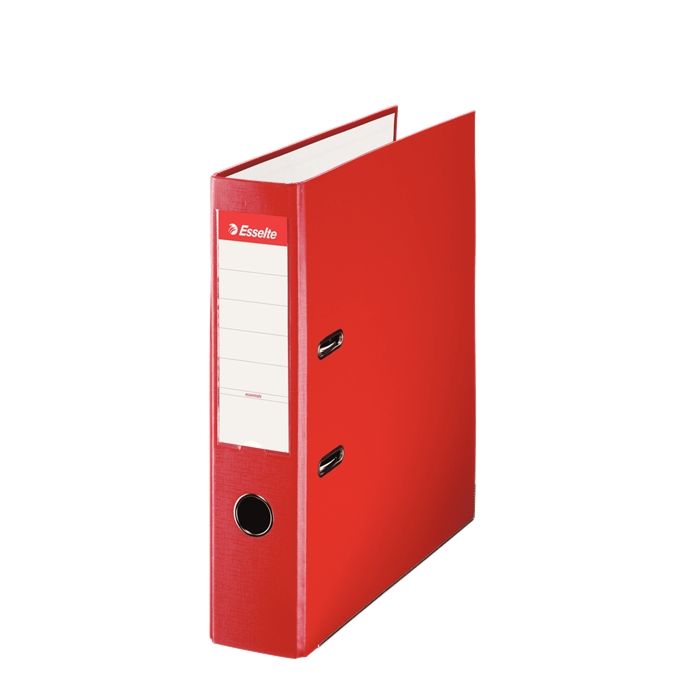 Esselte Archivador de Palanca - Formato A4 - Lomo 75mm - Capacidad para 500 Hojas - Color Rojo