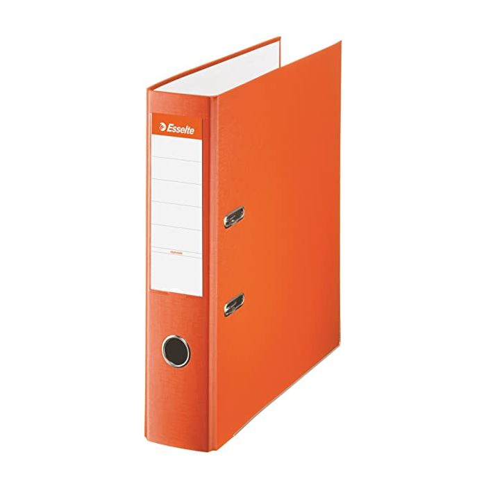 Esselte Archivador de Palanca - Formato Folio - Lomo 75mm - Capacidad para 500 Hojas - Color Naranja