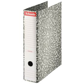 Esselte Archivador de Palanca - Carton - Formato Folio - Lomo 75mm - Capacidad para 500 Hojas - Color Gris Jaspeado