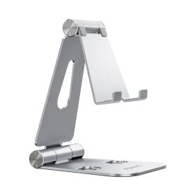 Aisens Soporte de Sobremesa Tamaño XL Ajustable (2 Pivotes) para Movil / Tablet - Color Plata