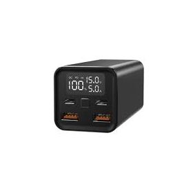 Leotec Q2 Power Bank 20000mAh 65W PD - Compatible con Portatiles - Pantalla LCD - 2x USB-A, 2x USB-C