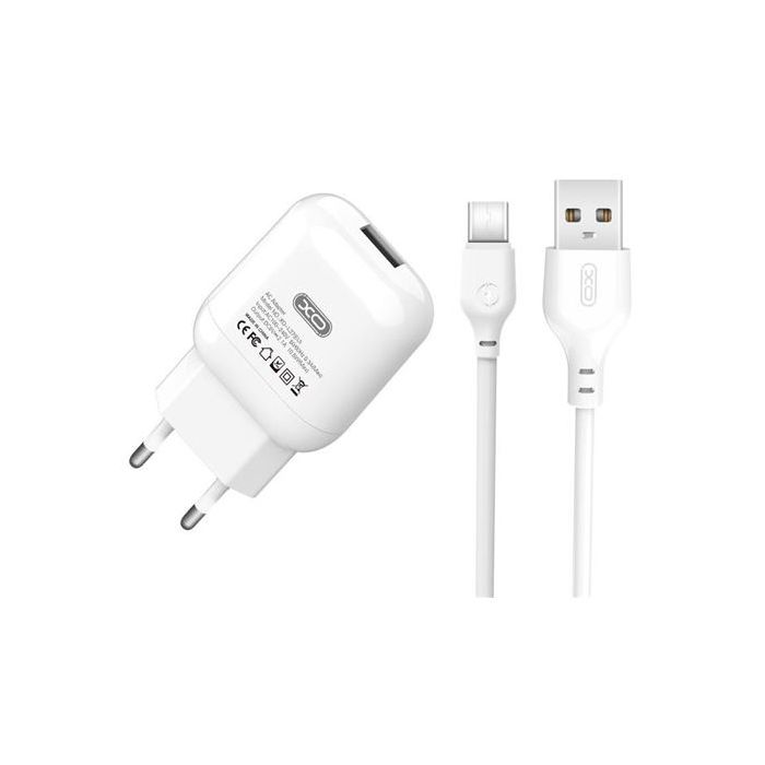 XO L37 Pack Cargador de Corriente USB + Cable USB-A a USB-C