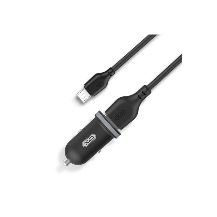 XO TZ08 Pack Cargador de Coche + Cable USB-A a MicroUSB - 2 Puertos USB
