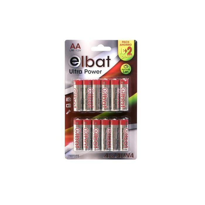 Elbat Pack de 12 Pilas Alcalinas LR6/AA