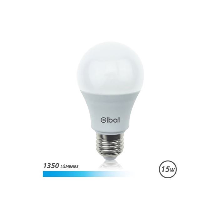 Elbat Bombilla LED A60 15W E27 1350lm - 6500K Luz Fria