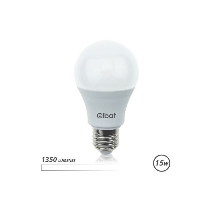 Elbat Bombilla LED A60 15W E27 1350lm - 4000K Luz Blanca
