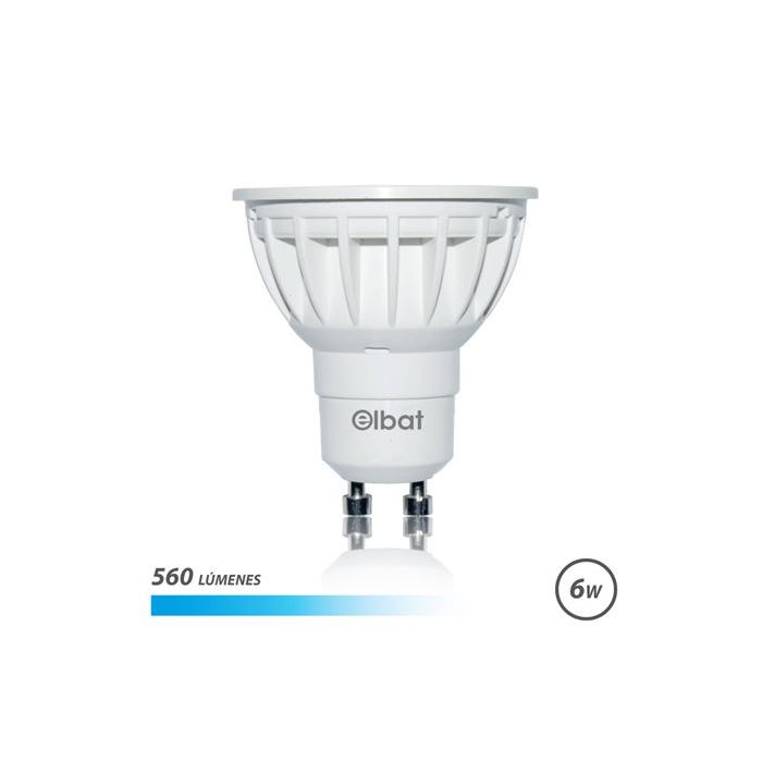 Elbat Bombilla LED GU10 6W 560lm - 6500K Luz Fria