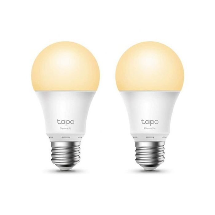 TP-Link Pack de 2 Bombillas Smart Wi-Fi Regulables - Calendario - Control de Voz - Control Remoto - Modo Ausente - 806 lm