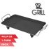 Muvip Plancha de Asar Electrica 1500W - 2 Zonas Lisa y Grill - Placa Antiadherente - Asas Tacto Frio - Termostato Extraible - Superficie 40x24cm