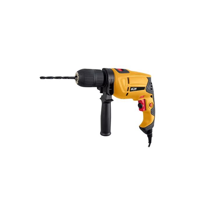 Blim Taladro Percutor 500W - Velocidad Regulable 0-3200rpm - Portabrocas de 13mm sin Llave - Boton de Bloqueo - Incluye Maletin con Accesorios