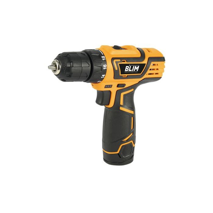 Blim Taladro a Bateria 12V 1.5Ah - 28Nm Par Maximo - 2 Velocidades 0-400/0-1500rpm - Color Amarillo