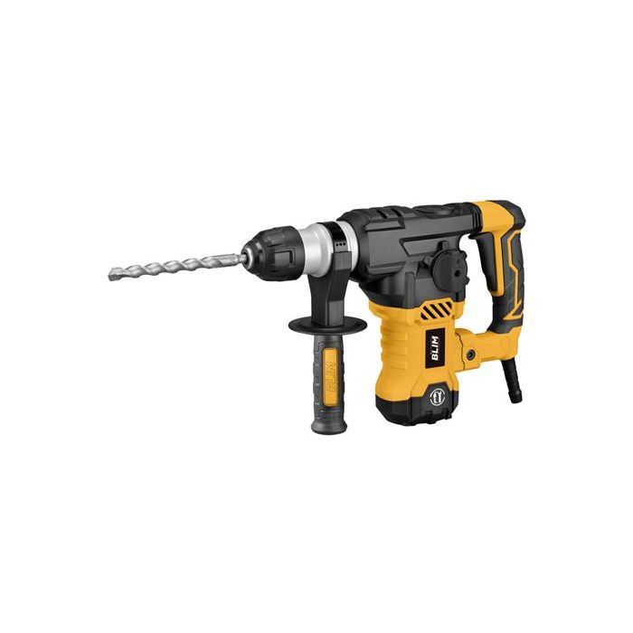Blim Martillo SDS-Plus 1500W 800rpm - 4 Funciones - Potencia de Impacto 6J - 4.000 Impactos por Minuto - Incluye Brocas y Cinceles