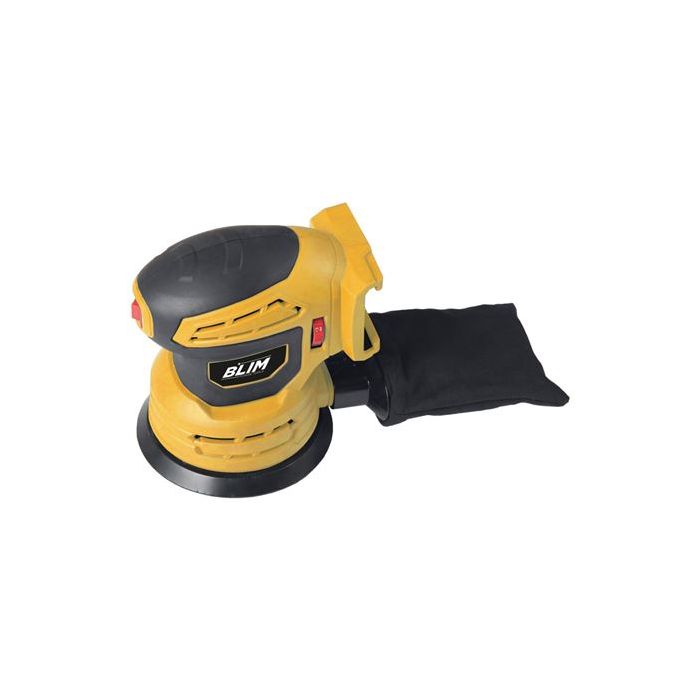 Blim Lijadora Rotorbital a Bateria 20V 2Ah 125mm - Velocidad 7000-12000rpm - Deposito para el Polvo - Luz LED