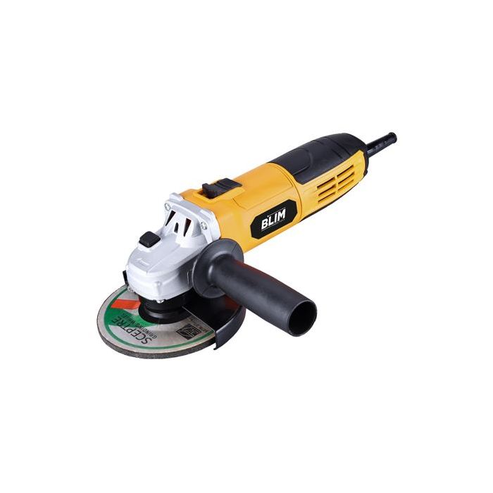 Blim Radial 125mm - Potencia 750W - Diseño Ergonomico - Empuñadura Multiposicion - Proteccion Antichispas - Boton de Bloqueo - Color Amarillo