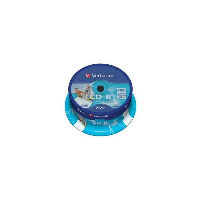 Verbatim CD-R Printables 52x 700MB (Tarrina 25 Uds)