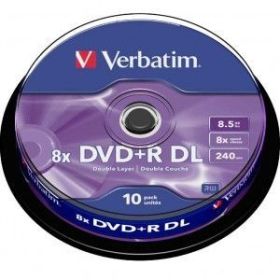 Verbatim DVD+R Doble Capa 8x 8.5GB (Tarrina 10 Uds)