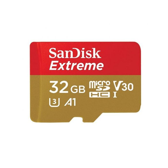 Sandisk Extreme Tarjeta Micro SDHC 32GB UHS-I U3 A1 Clase 10 100MB/s + Adaptador SD
