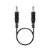 Nanocable Cable Audio Estereo Jack 3.5mm Macho a Jack 3.5mm Macho 0.30m - Color Negro