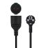 Nanocable Cable de Alimentacion Alargador CEE7 Acodado Macho a CEE7 Hembra 3m