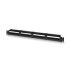 Aisens Panel de Parcheo de 24 Puertos RJ45 Cat.6 UTP - 19" 1U Dual IDC con Gestion de Cables - Color Negro