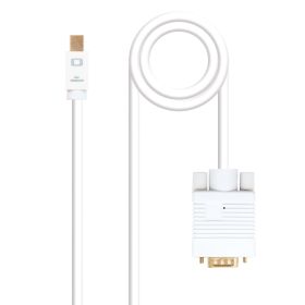 Nanocable Cable Conversor Mini DP Macho a VGA Macho 3m - Color Blanco