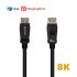 Aisens Cable Displayport Certificado V1.4 8K@60hz - DP/M-DP/M - 2.0m - Color Negro